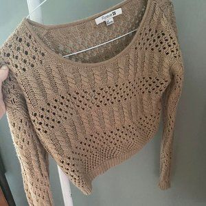 Tan Crop Sweater
